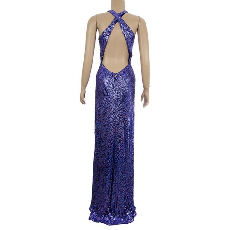 Jenny Packham Blue Embellished Gown M at 1stDibs