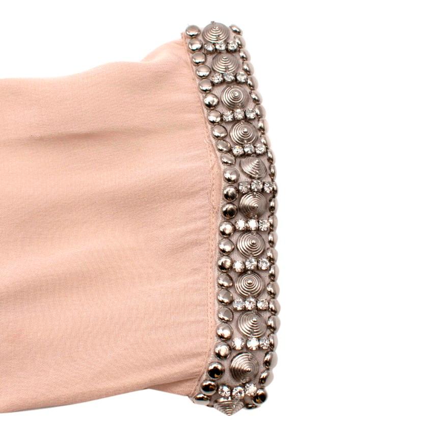 Jenny Packham blush crystal studded halter neck dress - Size US 4 1
