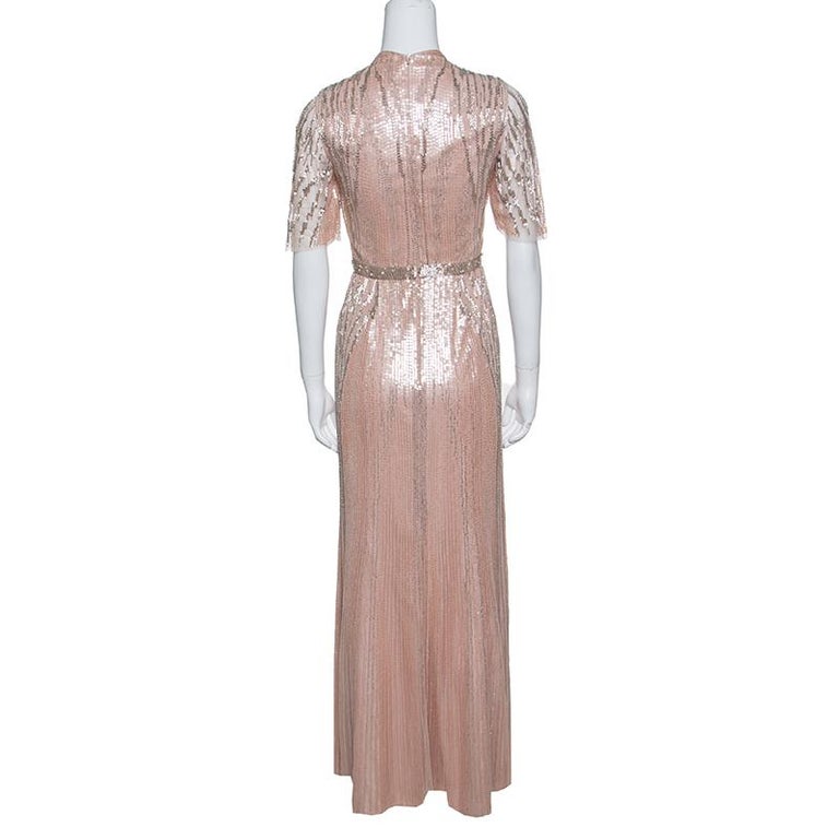 Jenny Packham Blush Pink Embellished Tulle Gown S at 1stDibs | jenny ...