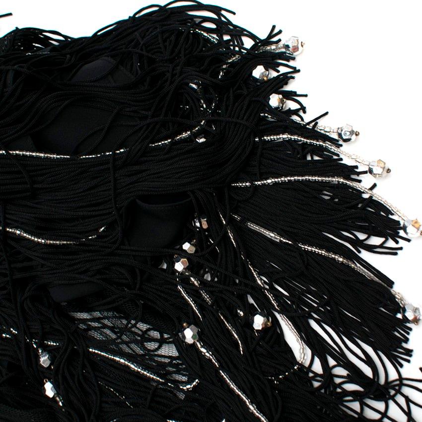 Jenny Packham Exclusive Black Embellished Flapper Dress - Size US 4 2