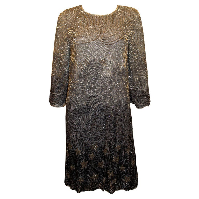 jenny packham beaded dress Jenny Packham Lucille Maxi Dress in Mockingbird Blue at Nordstrom, Size 18 UK main image 1