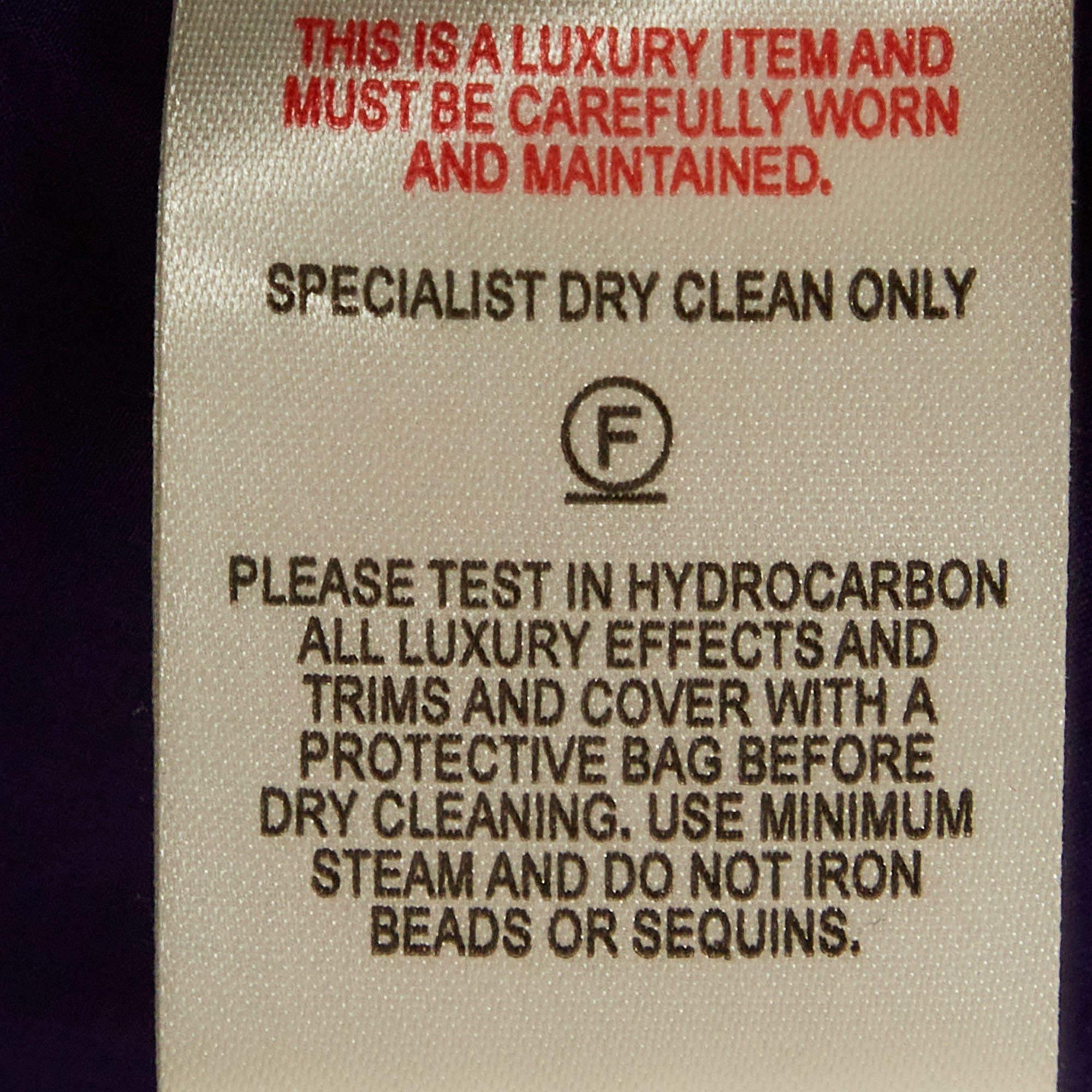 Jenny Packham Purple Sequin Halter Neck Gown M 2