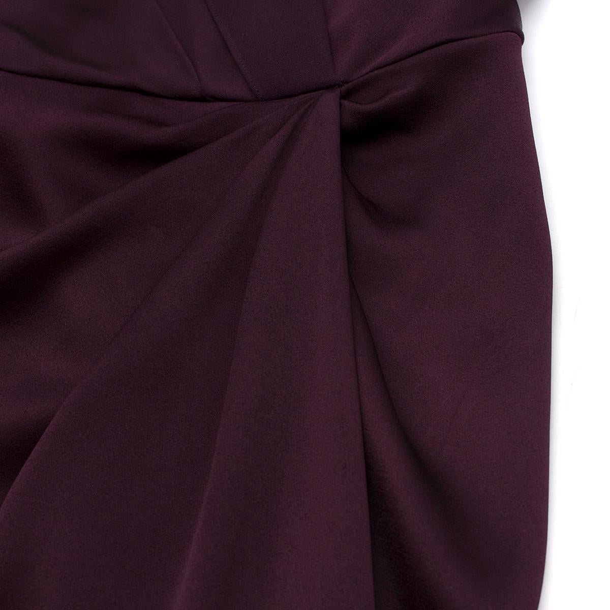 Women's Jenny Packham Ruffle-Front Purple Gown US 4 For Sale