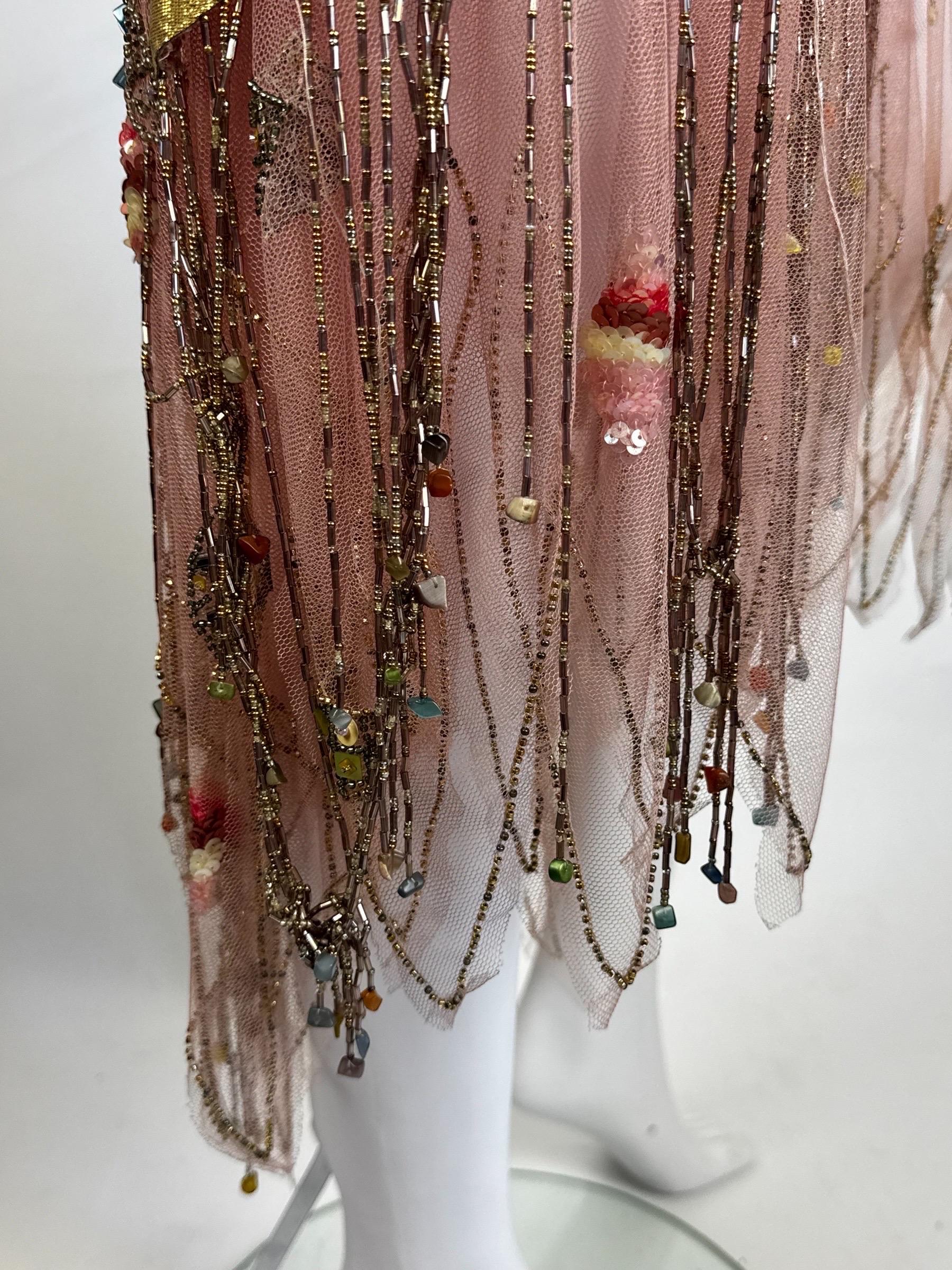 Vestido Jenny Packham de seda bordada y cuentas, c. 2004 en venta 3