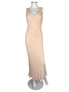Jenny Packham Abendkleid aus Seide mit Pailletten und Perlen, 2000er Jahre