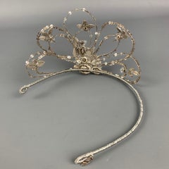 JENNY PACKHAM Silver Sequined Rhinestones Tiara