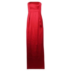 Jenny Packham Strapless Satin Gown Small