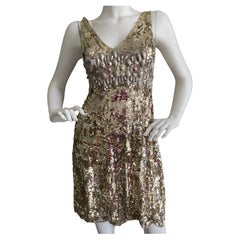 Christian Dior by John Galliano Vintage Gold Gathered Cocktail Dress ...