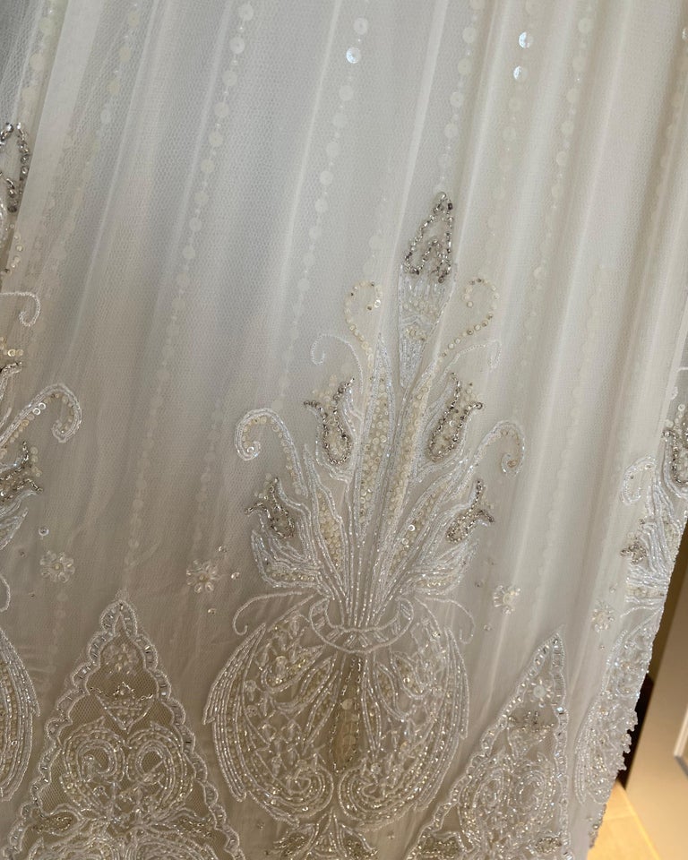 Jenny Packham Vintage Ivory Cream Beaded Embellished Tulle Wedding Dress Gown Jenny Packham Vintage Ivory Cream Beaded Embellished Tulle Wedding Dress Gown