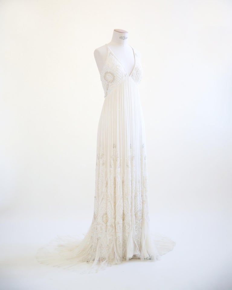 Jenny Packham Wedding Dress With Sheer Back Wild Natural Midsummer Nights  Dream Inspired Bridal Elegance
