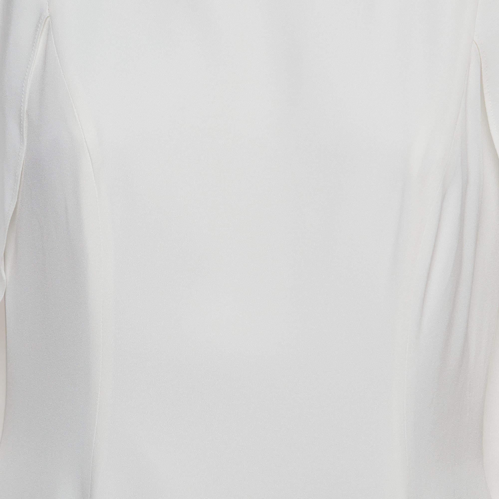 Jenny Packham White Satin Crystal Embellished Neck Wedding Gown L For Sale 2