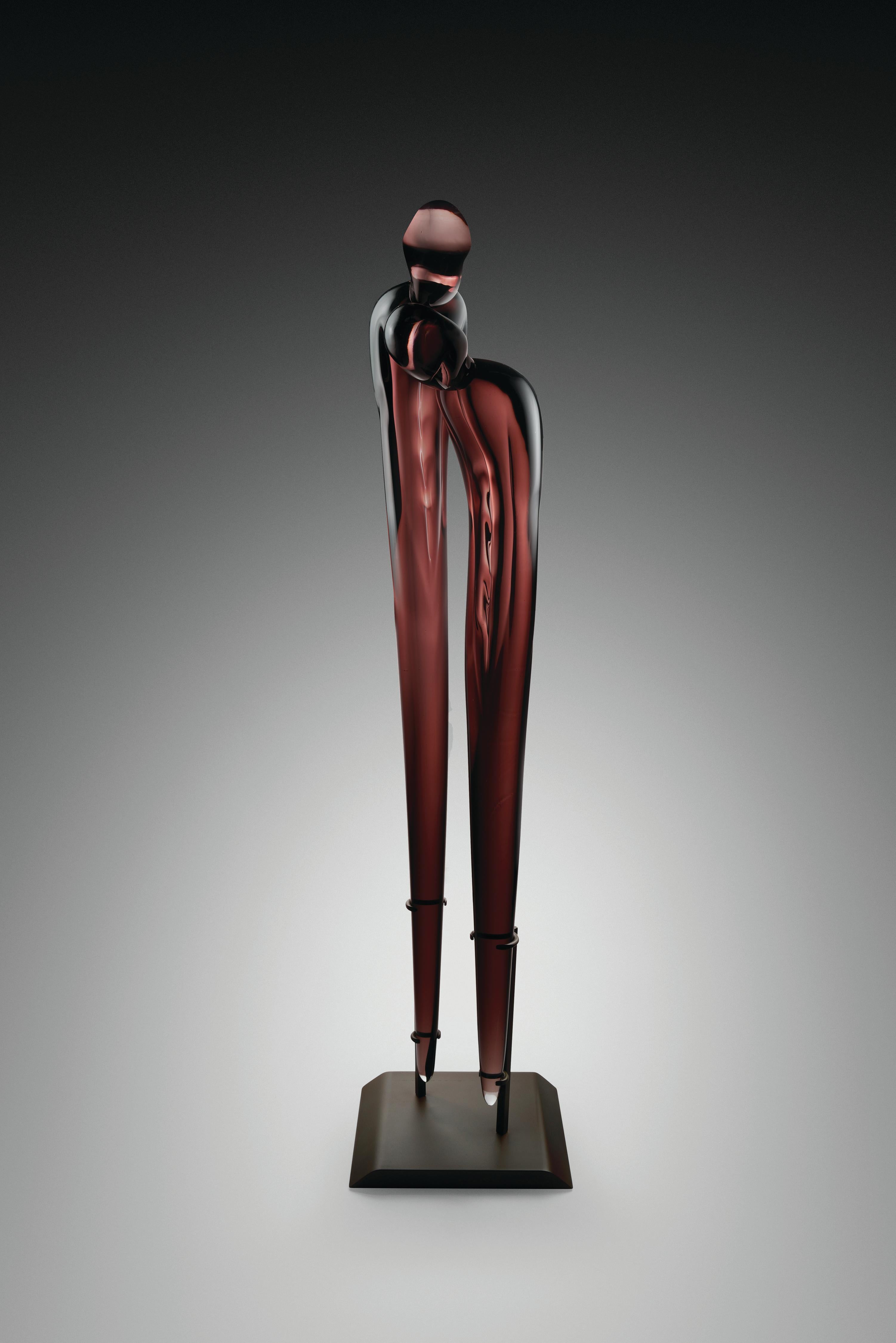 "Untitled, Homage Series, Two Figures", Blown, Sculpted, and Polished Glass