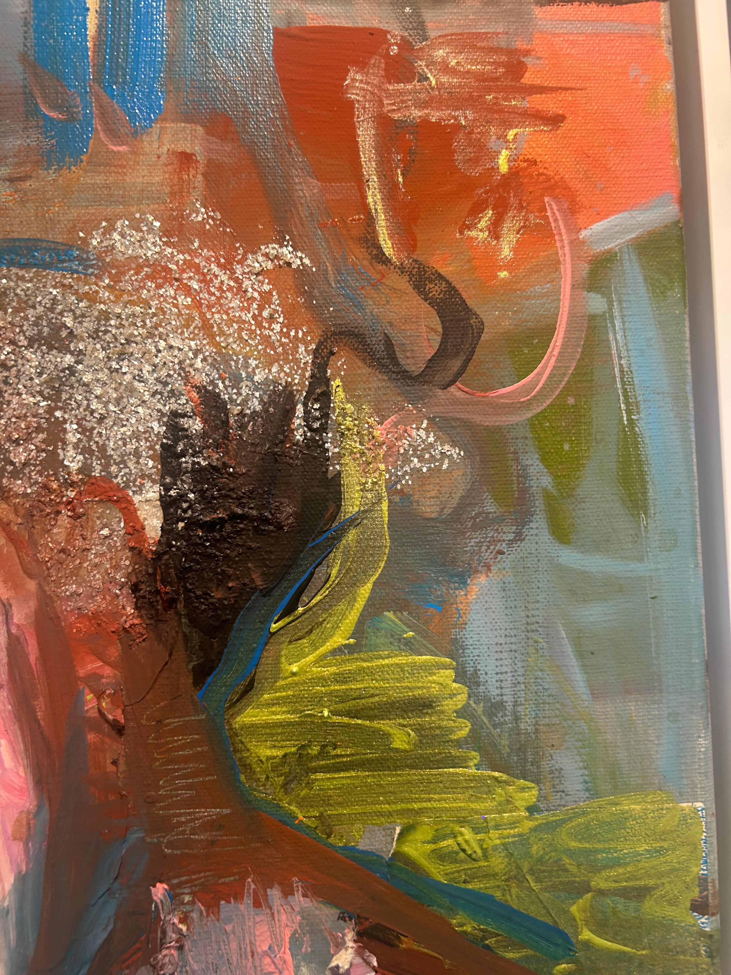 Quadro a tecnica mista incorniciato e colorato: Il galeotto in vendita 8