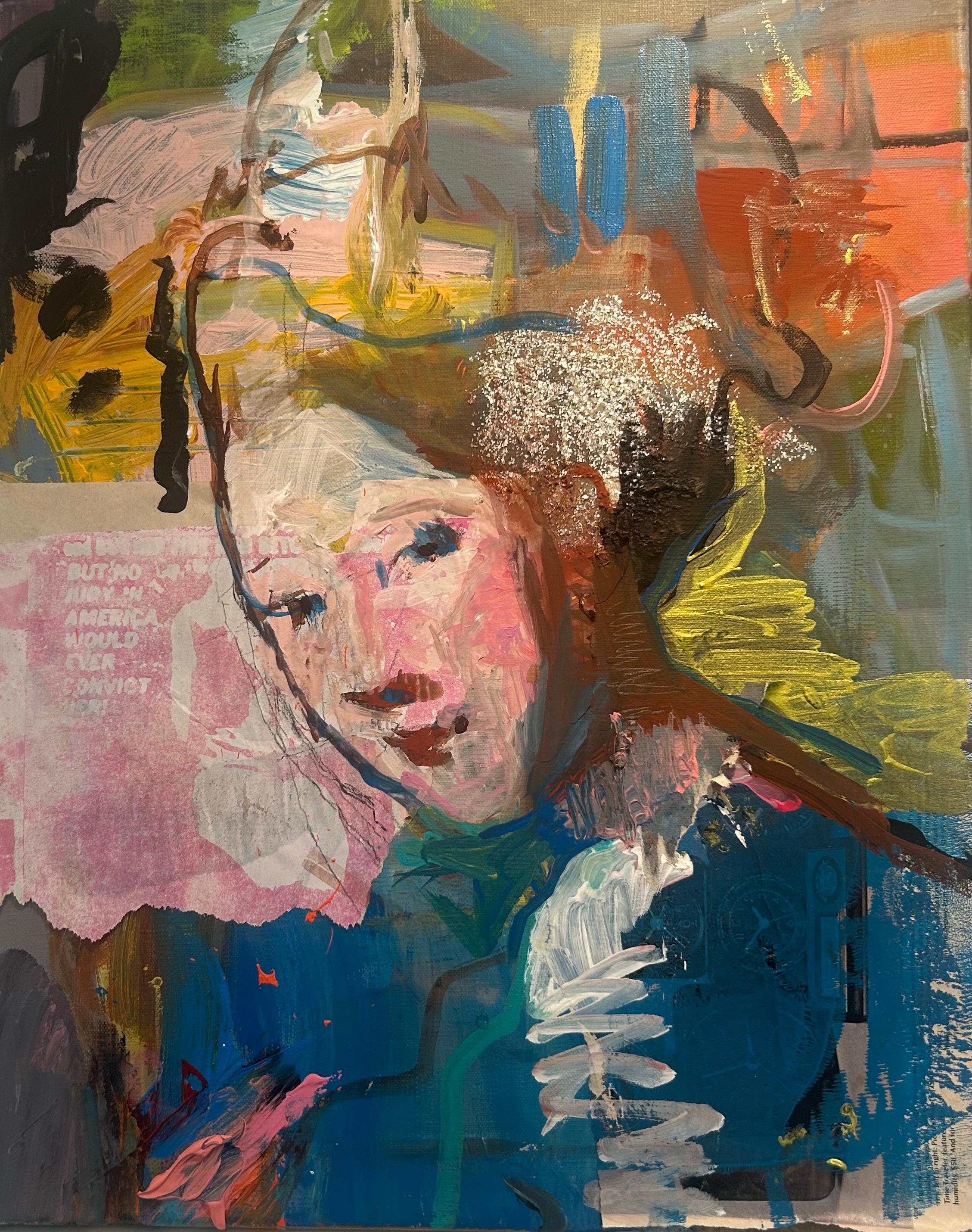 Quadro a tecnica mista incorniciato e colorato: Il galeotto - Art di Jenny Reinhardt 