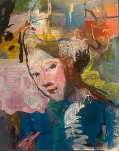 Tableau encadré en Mixed Media Colorful Portait Painting : The Convict