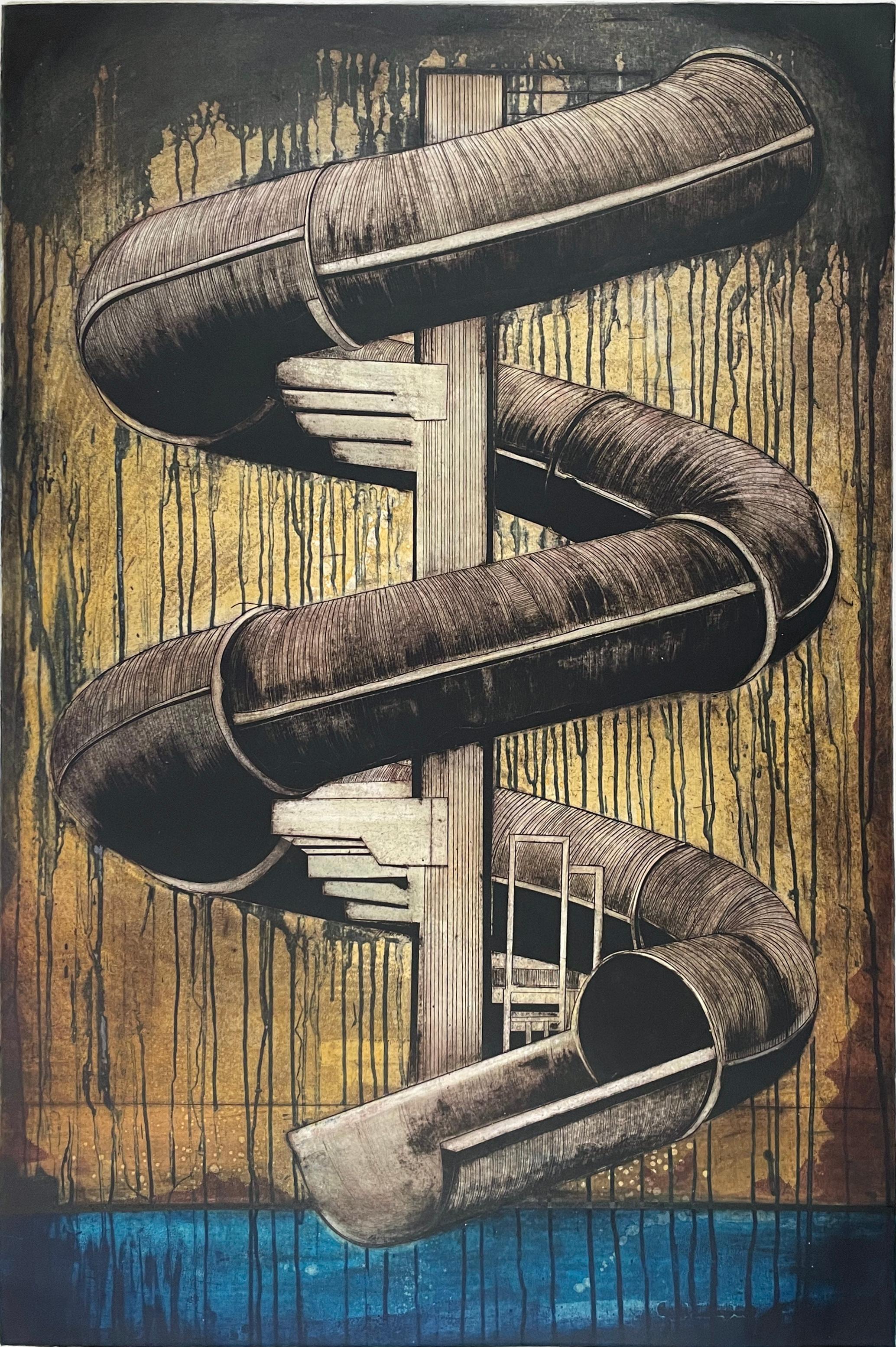 Puntasecca e monotipo, firmato e numerato dall'artista.

Mario Robinson è stato insignito del premio Mario Avati Gravure Laureate dall'Academy des Beaux Arts di Parigi. Il premio comprende una mostra personale al Pavillon Comtesse de Caen, di fronte