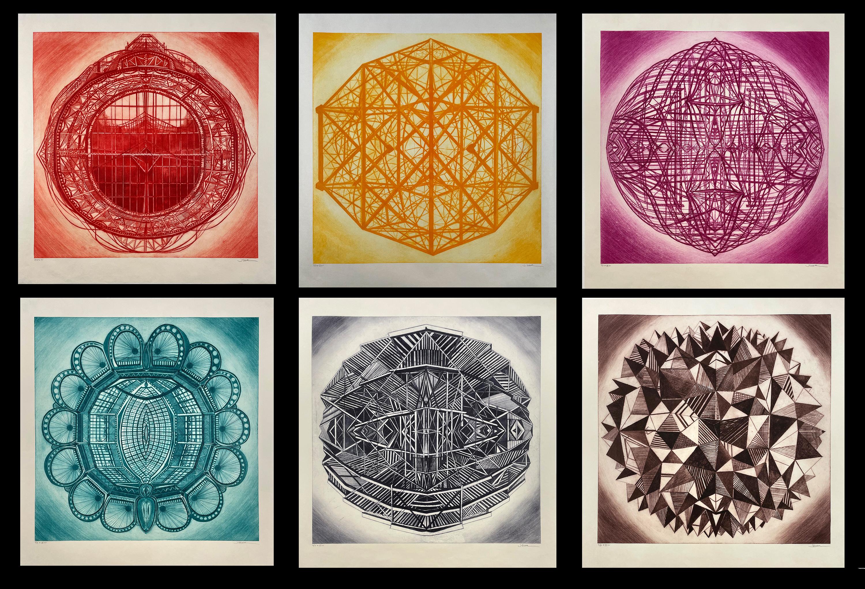 Ten en cuenta que se trata de seis grabados individuales, Punta seca sobre papel Okawara. La imagen principal pretende mostrar cómo quedarían agrupados. Cada una está firmada y numerada por el artista.

Robinson ha sido galardonado con el premio