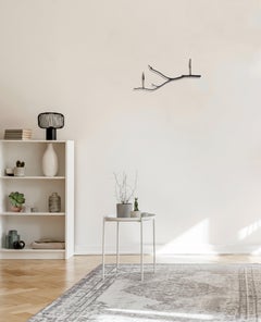 Graft E10 - Abstract Figurative Wall Sculpture - Tree Branch with Bronze Figures