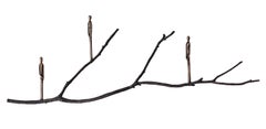 Graft EH8 - Abstract Figurative Wall Sculpture - Tree Branch and Bronze Figures