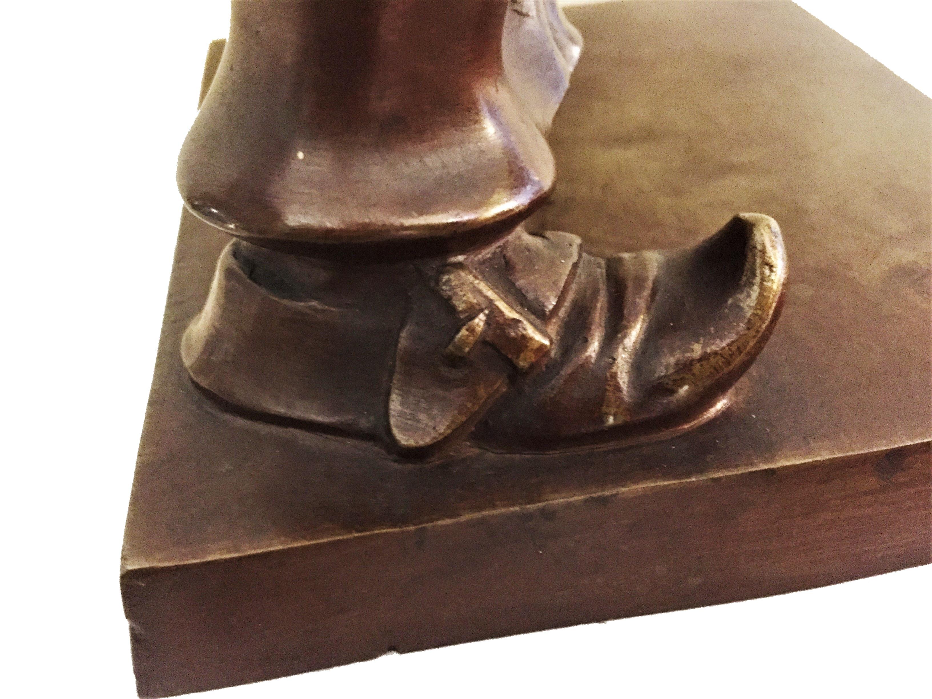 Jenő Kerényi, Zauberer, ungarische Art-déco-Skulptur aus patinierter Bronze, 1930er Jahre im Angebot 4