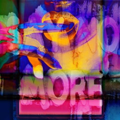 'Framed Color Face More And More' Digital Painting, Lamda Print