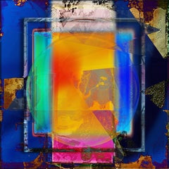 'Framed Color Square' Abstract Digital Painting