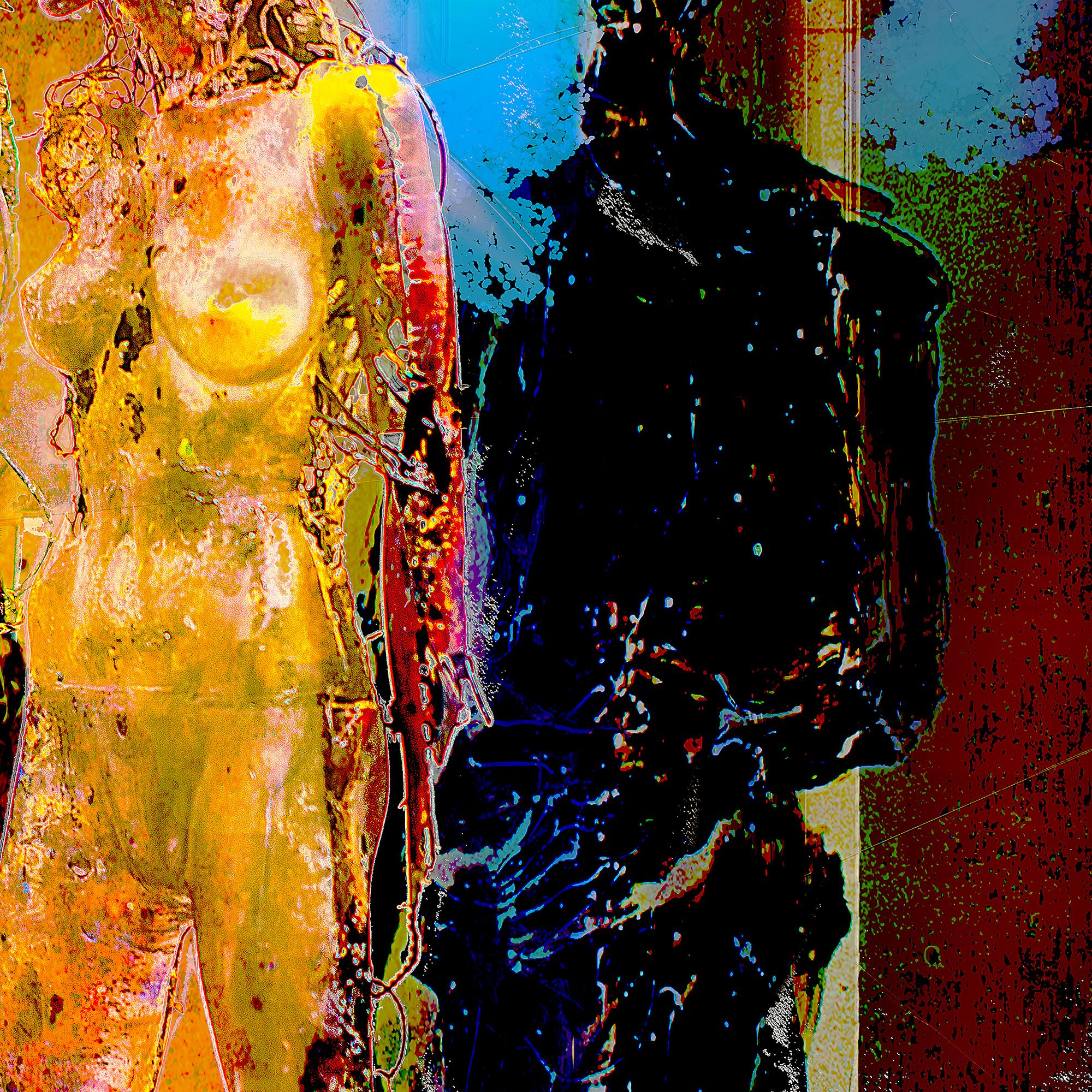 Peinture numérique « Figures encadrées », impression Lamda - Noir Abstract Photograph par Jens-Christian Wittig