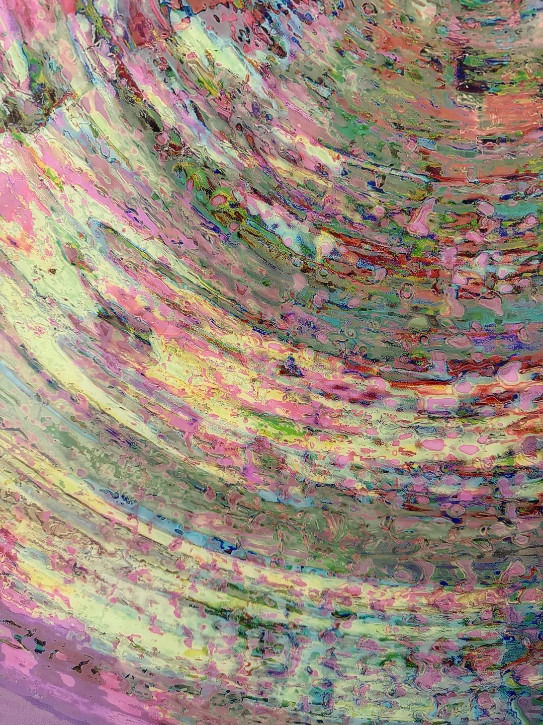 „Swirl Zero One“ Digitales Gemälde, Lammfelldruck auf Aluminiumdibond montiert (Abstrakt), Painting, von Jens-Christian Wittig