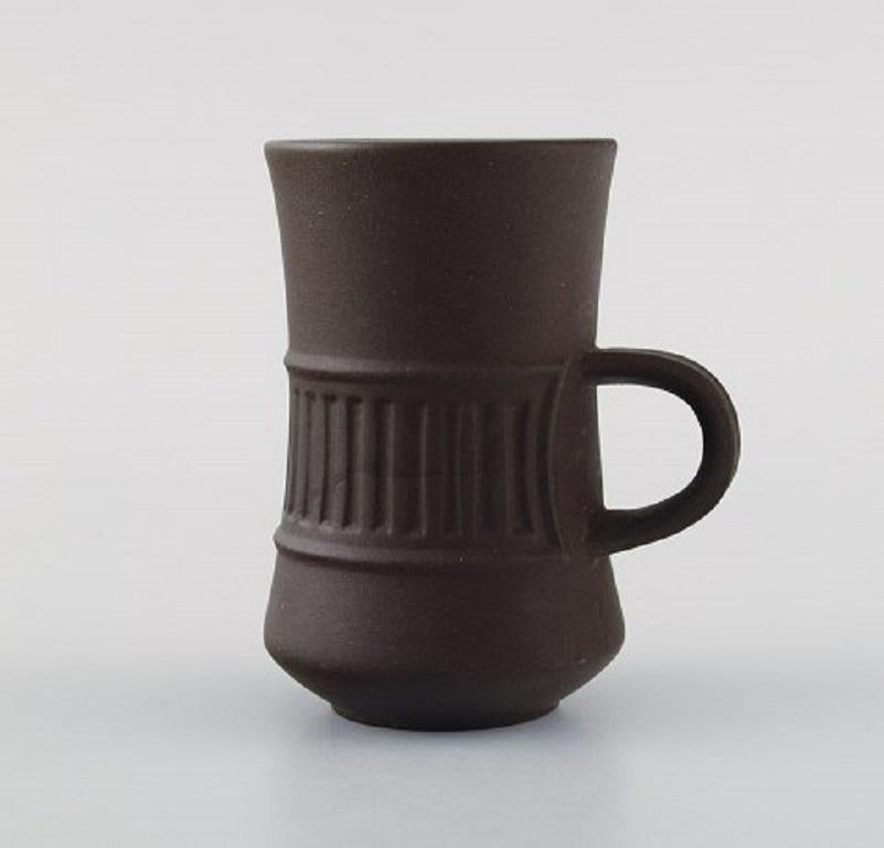 Mid-20th Century Jens H. Quistgaard, Denmark, Flamestone Tea Service in Stoneware For Sale