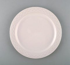 Jens H. Quistgaard, Bing & Grondahl. White "Cordial Palet" Dinner Plate, 14 Pcs