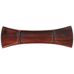 Vintage Jens H. Quistgaard "Bow Tie" Palisander Rosewood Tray for Dansk