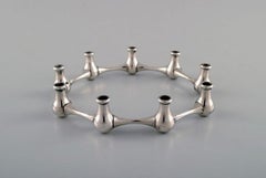 Jens H. Quistgaard Danish Design, 1960s Two Candlesticks in Silver Plated Metal