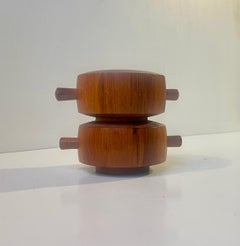 Jens H. Quistgaard Dual Pepper - Salt Mill & Shaker in Teak, 1960s