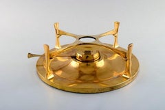 Jens H. Quistgaard, Fondue Pot in Brass and Copper Pot on Stand with Burner