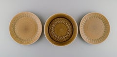 Jens H. Quistgaard for Bing & Grøndahl, Relief Bowl and Two Plates