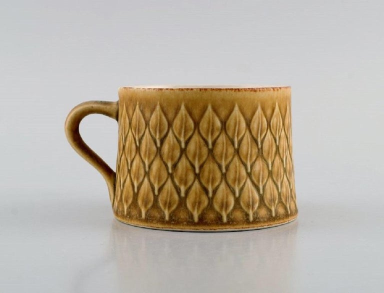 Scandinavian Modern Jens H. Quistgaard for Bing & Grøndahl, Relief Tea Service in Glazed Stoneware For Sale