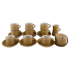 Jens H. Quistgaard for Bing & Grøndahl, Relief Tea Service in Glazed Stoneware
