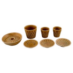 Jens H. Quistgaard for Bing & Grøndahl, Seven Parts Relief in Glazed Stoneware