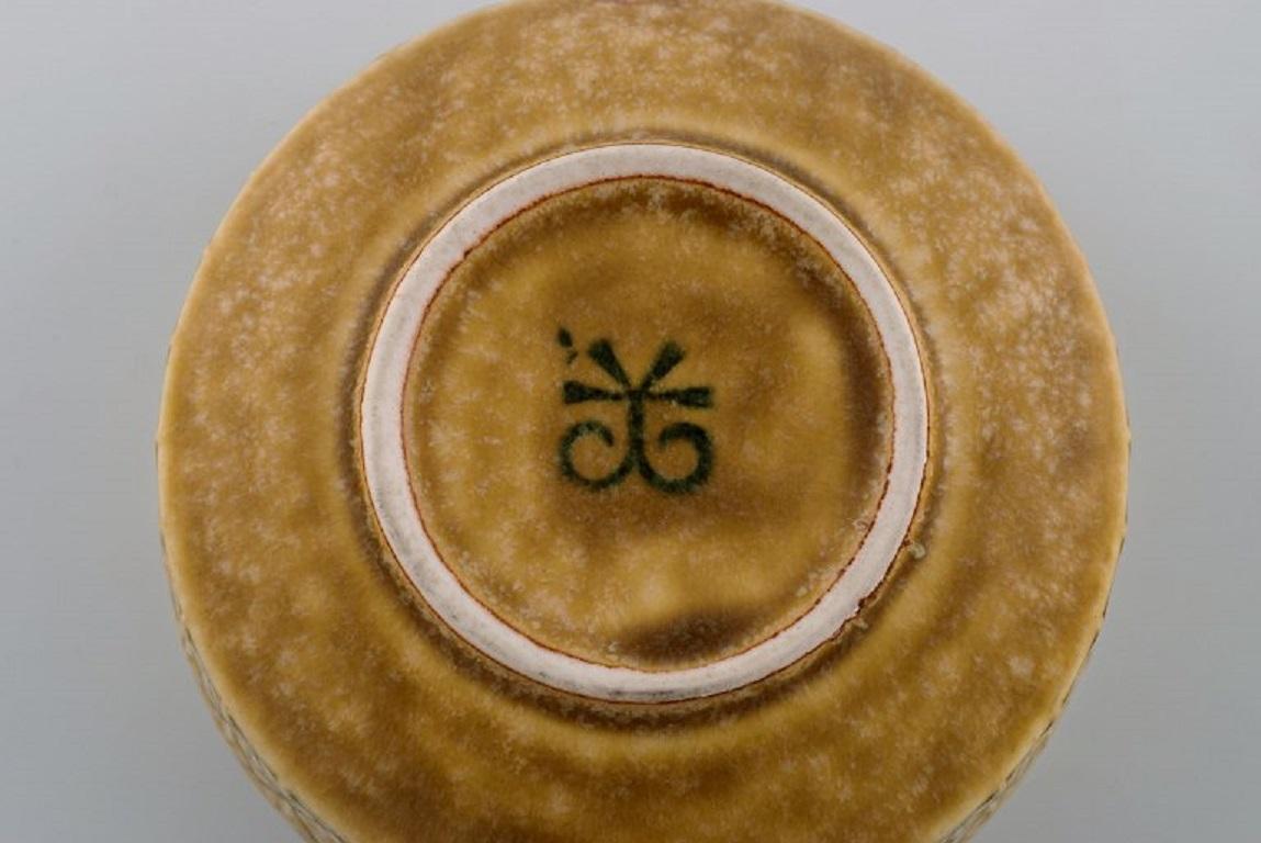 Danish Jens H. Quistgaard for Bing & Grøndahl, Three Relief Bowls in Glazed Stoneware For Sale