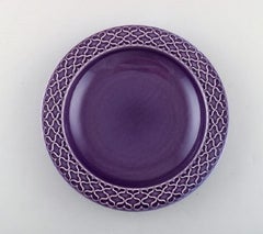 Jens H. Quistgaard for Bing & Grondahl, Three Purple "Cordial Palet" Soup Plates