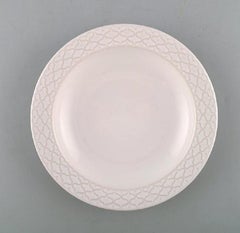 Jens H. Quistgaard for Bing & Grondahl, White "Cordial Palet" Soup Plate, 19 Pcs