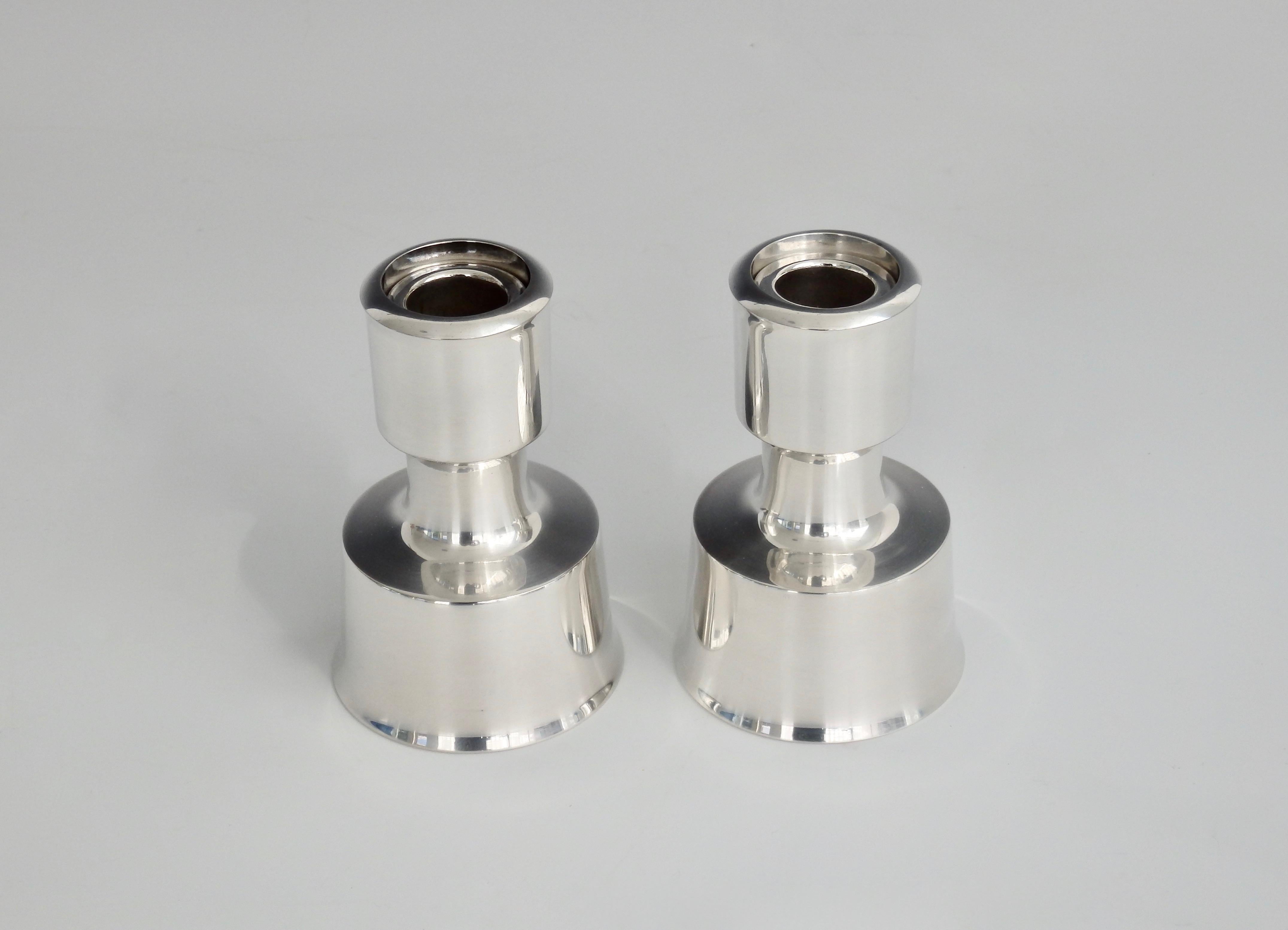 Jens H. Quistgaard for Dansk Designs Candlestick Pair, 1960s In Good Condition In Ferndale, MI