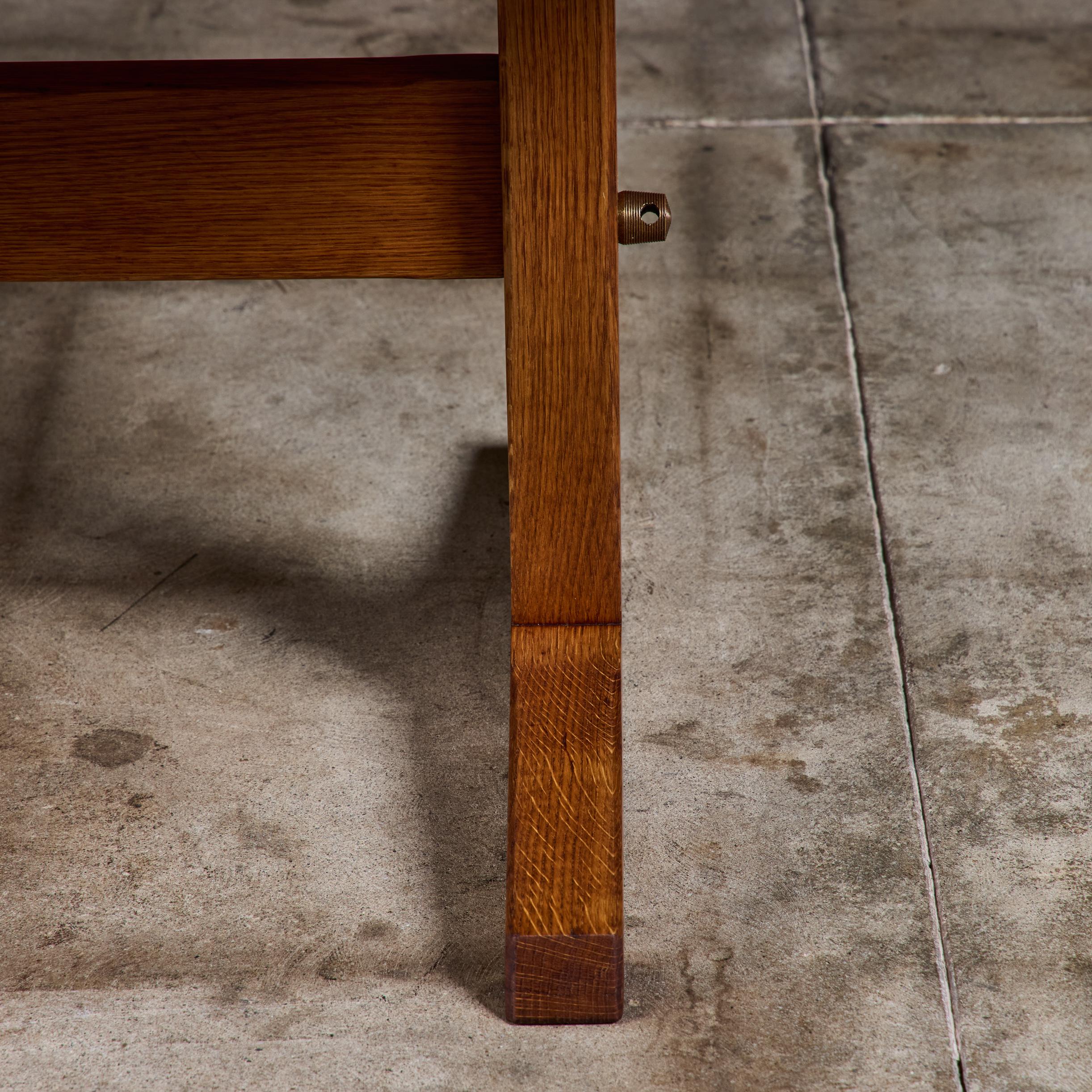 Jens H. Quistgaard Oak Coffee Table with Tile Inlay For Sale 10