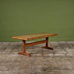 Jens H. Quistgaard Oak Coffee Table with Tile Inlay