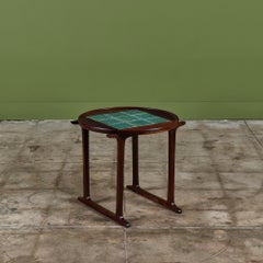 Jens H. Quistgaard Beistelltisch aus Palisanderholz mit Kachelintarsie