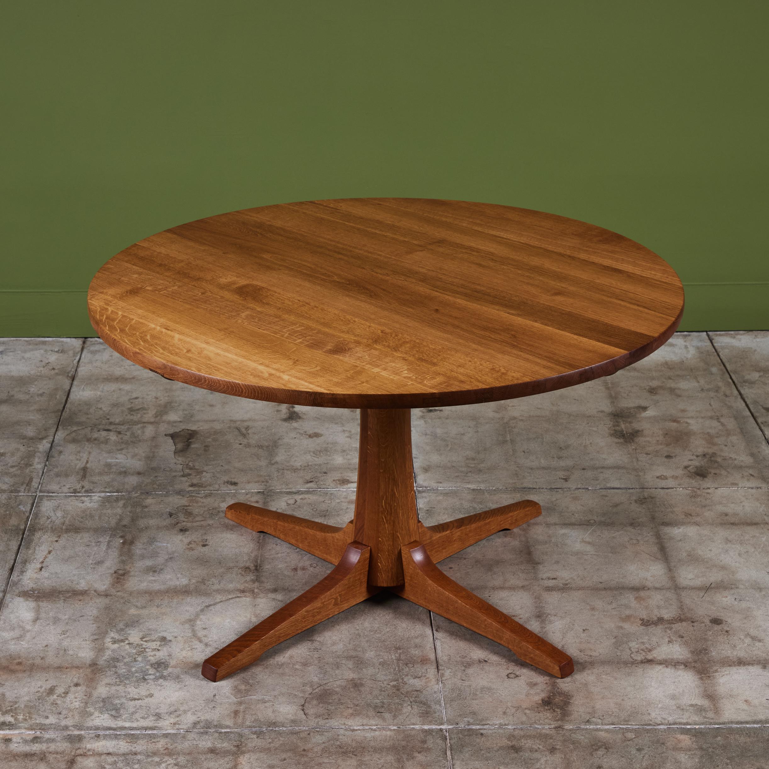 Jens H. Quistgaard Round Oak Dining Table For Sale 3