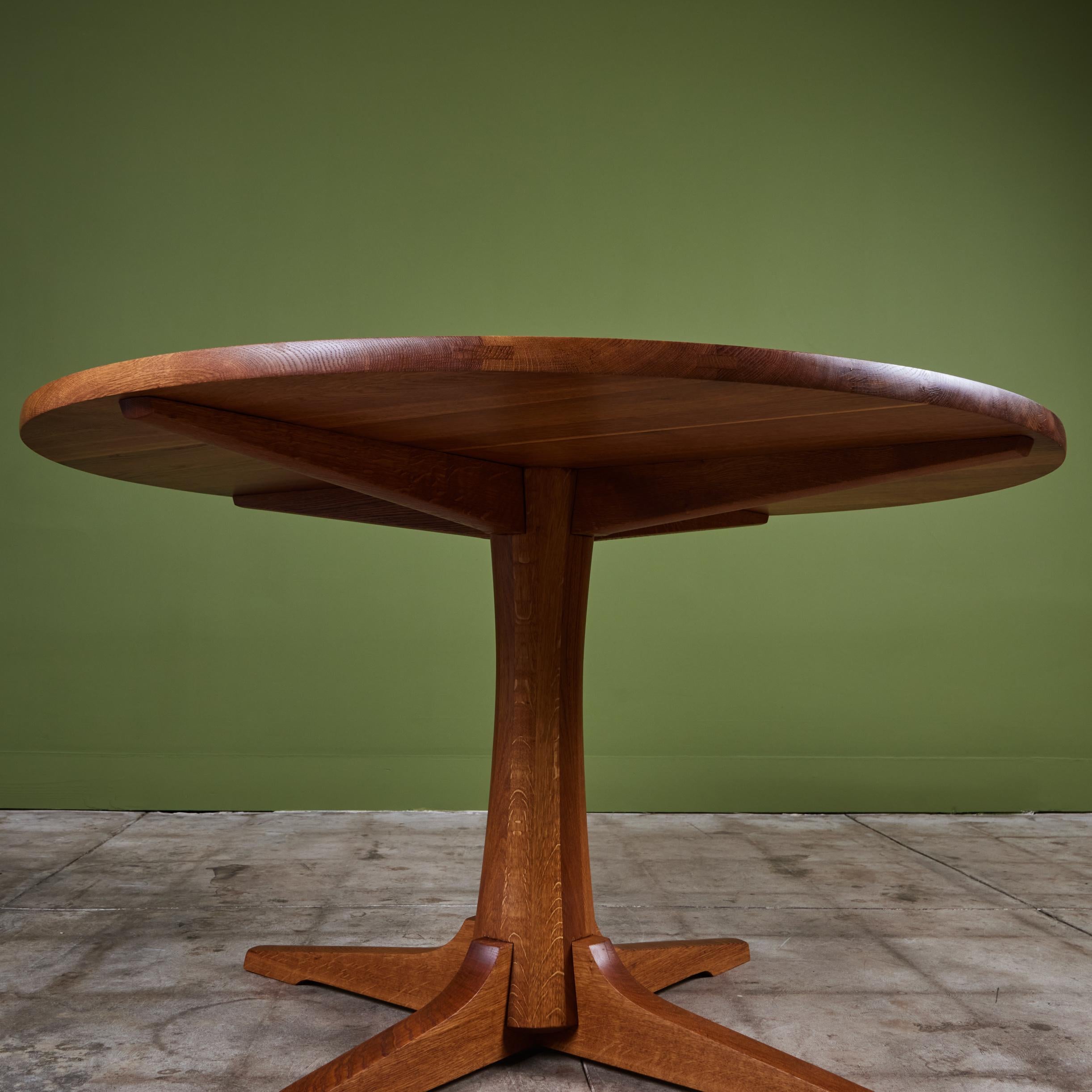 Jens H. Quistgaard Round Oak Dining Table For Sale 4