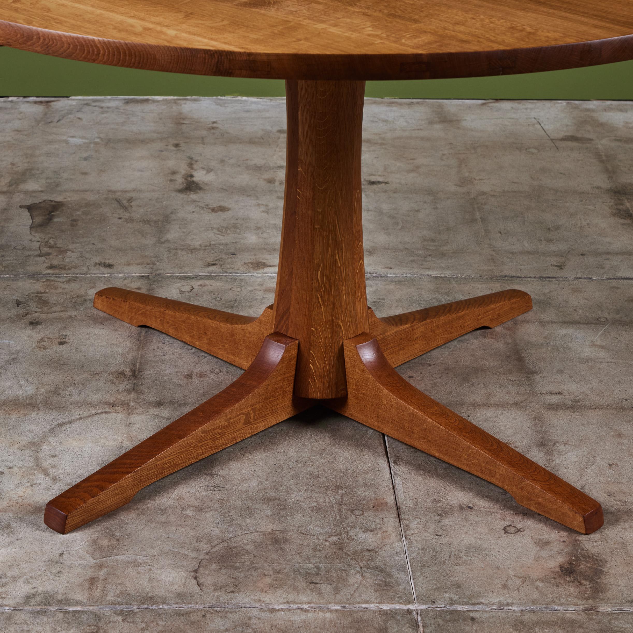 Jens H. Quistgaard Round Oak Dining Table For Sale 5