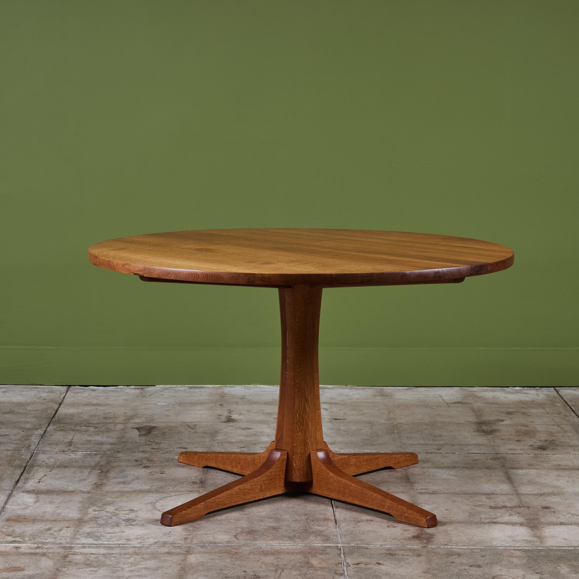 Mid-20th Century Jens H. Quistgaard Round Oak Dining Table For Sale