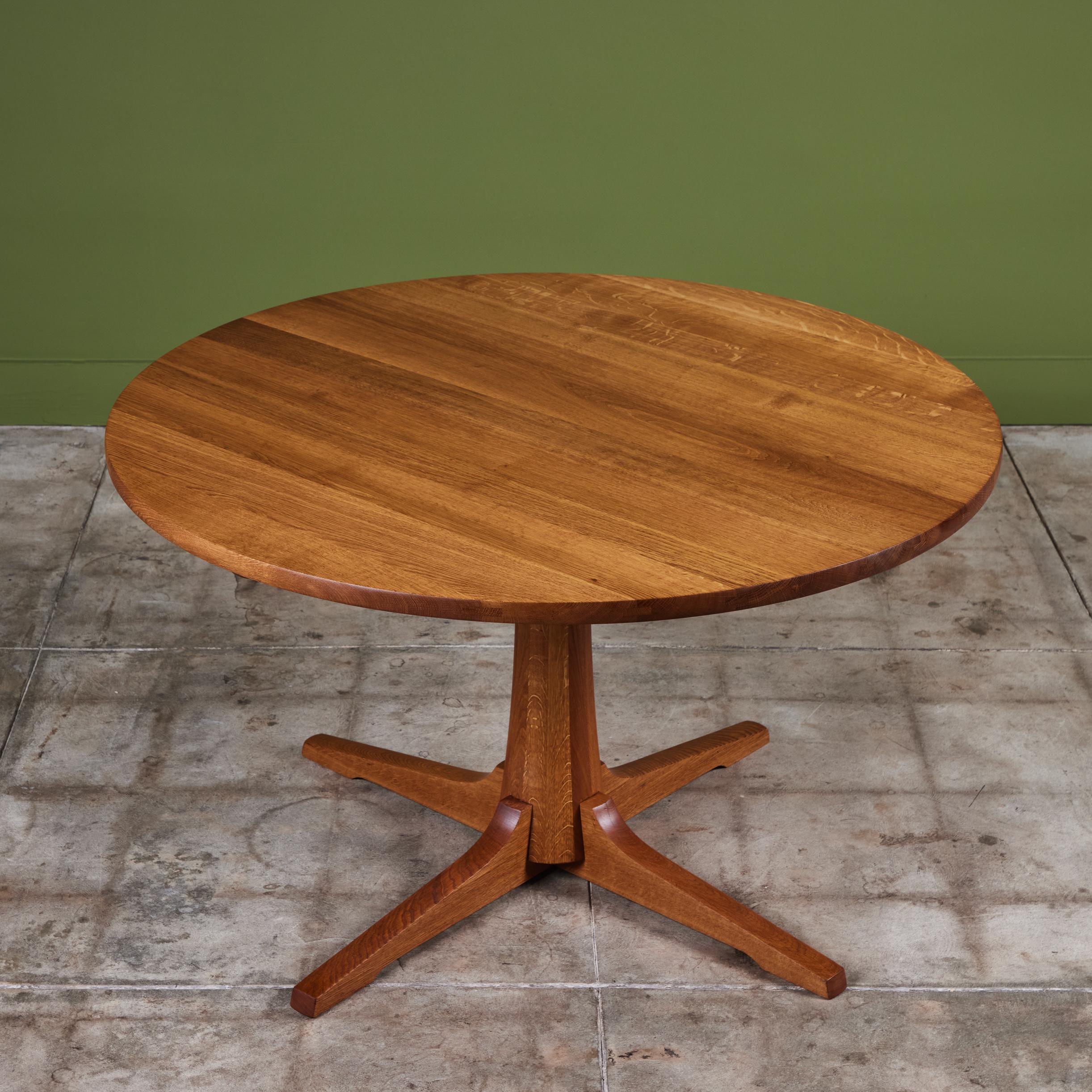 Jens H. Quistgaard Round Oak Dining Table For Sale 2